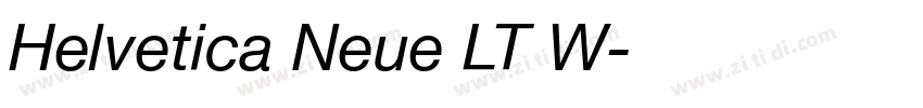 Helvetica Neue LT W字体转换